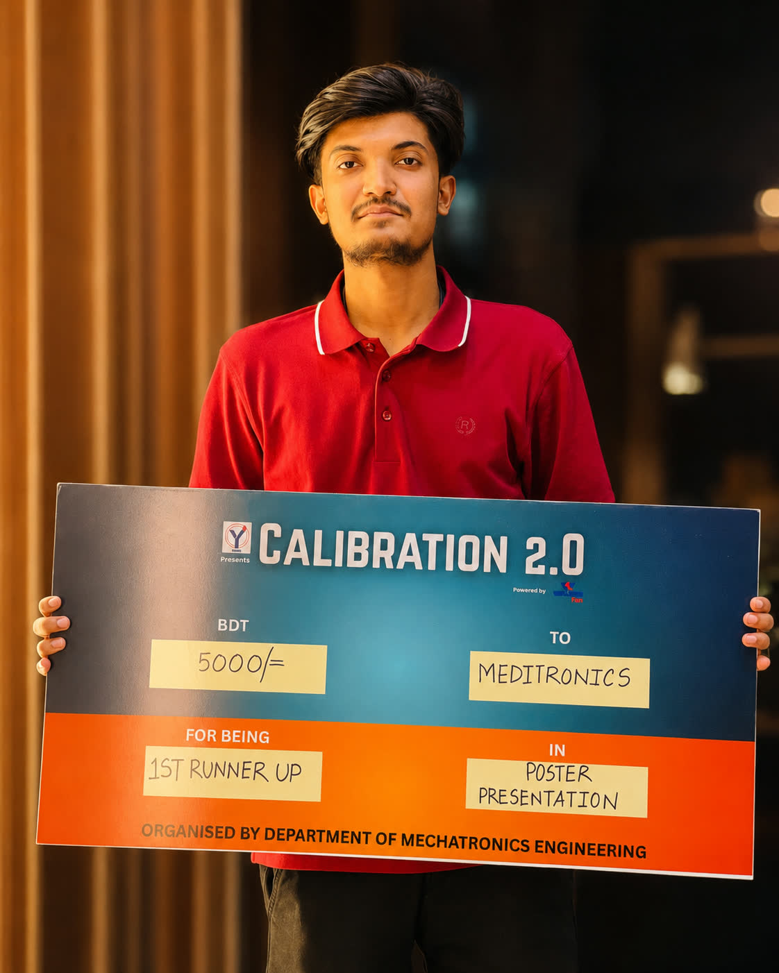 Calibration 2.0 award board showing 1st Runner Up in Poster Presentation