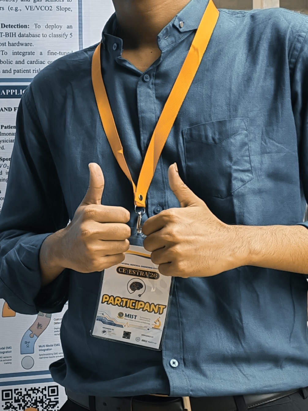 Competition participant badge and project presentation context